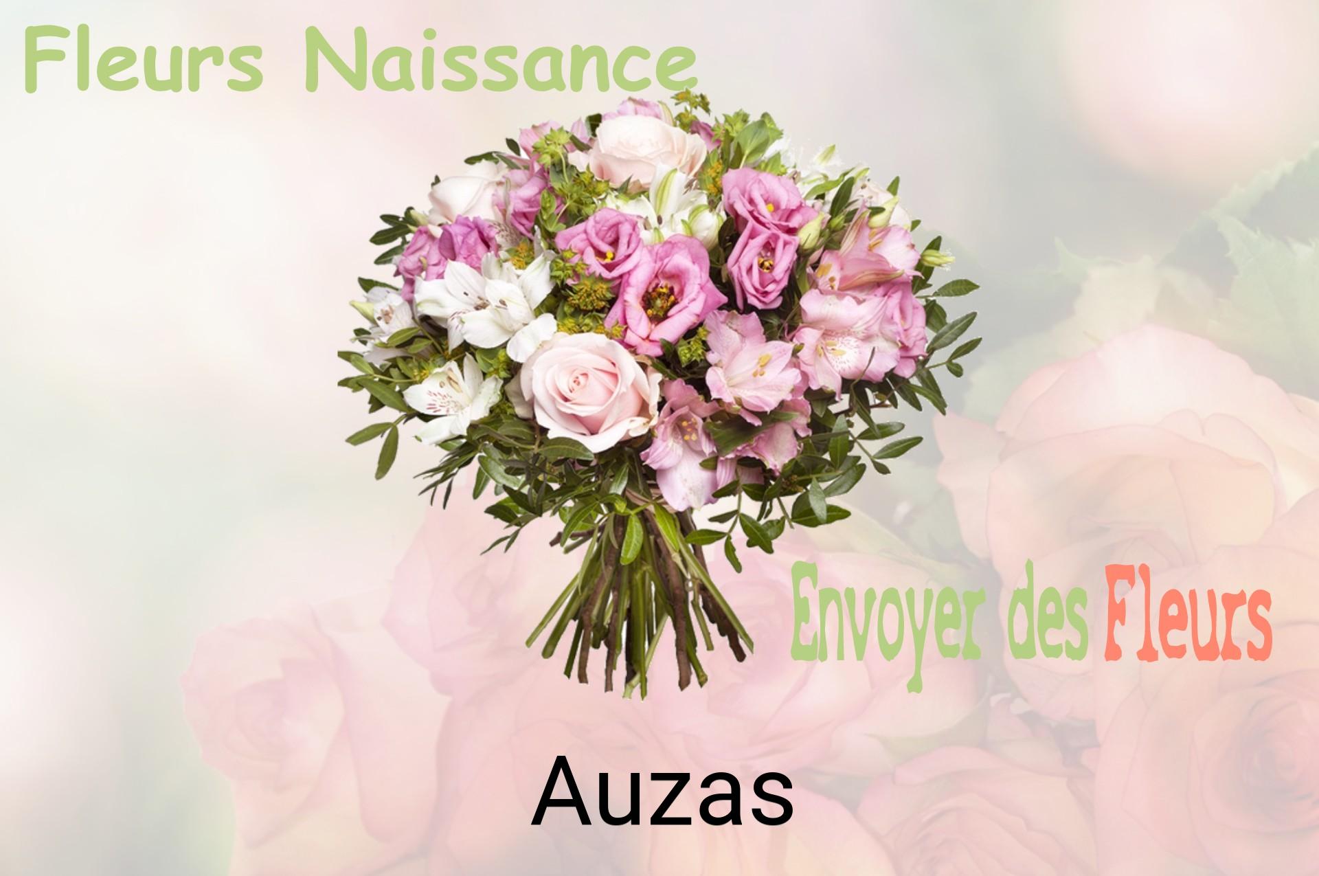 Bouquet de fleurs de naissance livré à Auzas