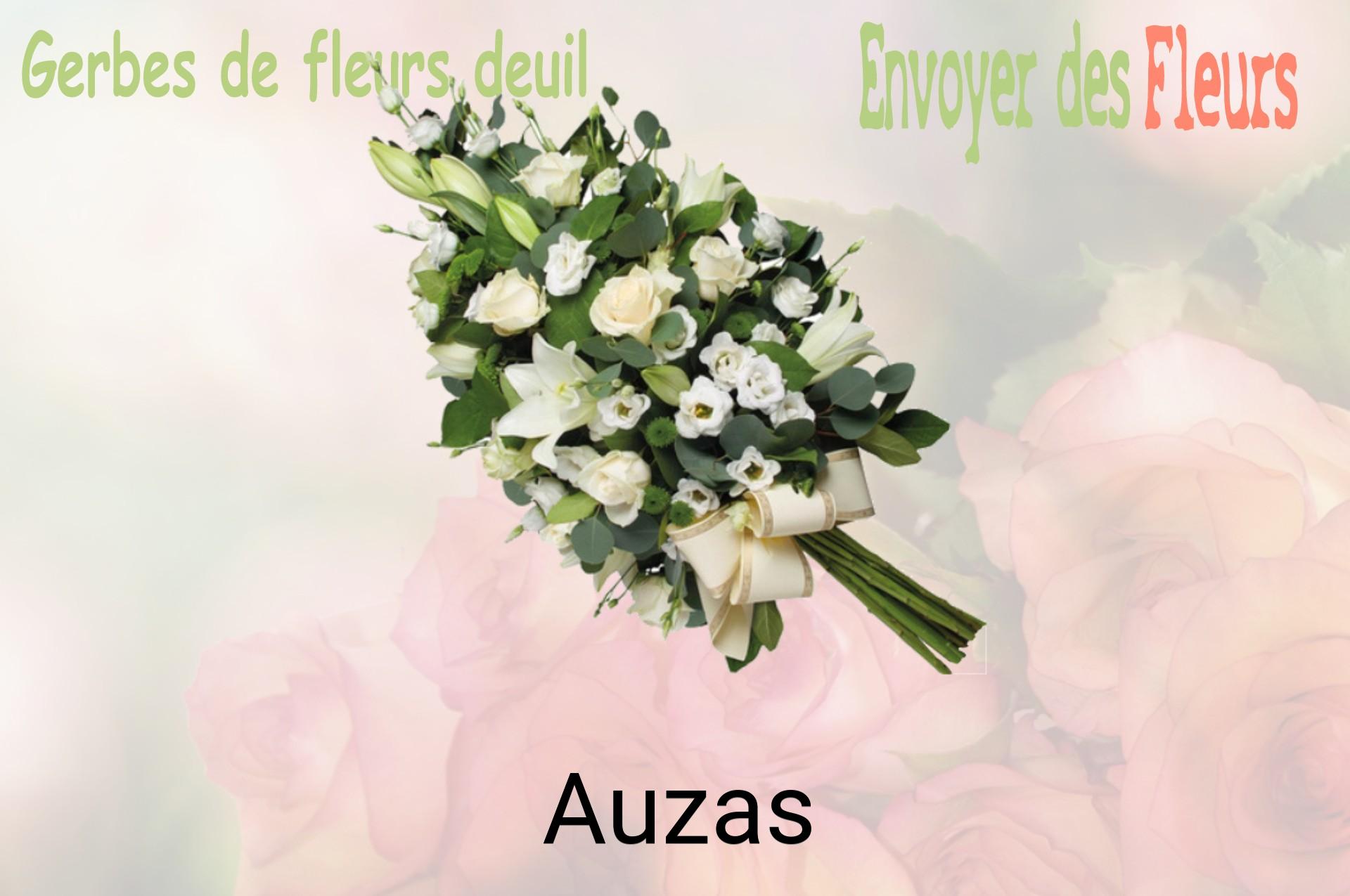Gerbe de fleurs de deuil livrée à Auzas